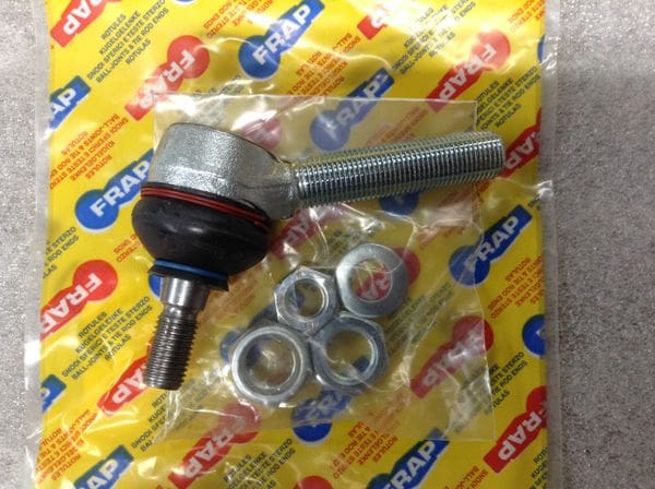 A ball joint and nuts are on the package.
